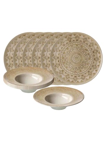 Ritzenhoff & Breker 12er Set Gourmet-Set Rimini Mandala beige in beige