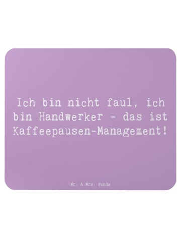 Mr. & Mrs. Panda Maus-Pad Spruch Handwerker Pausen mit Spruch in Lavendeltraum