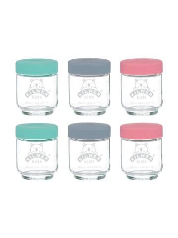 Kilner Babygläser mit Silikonverschluss, 6 x 190 ml