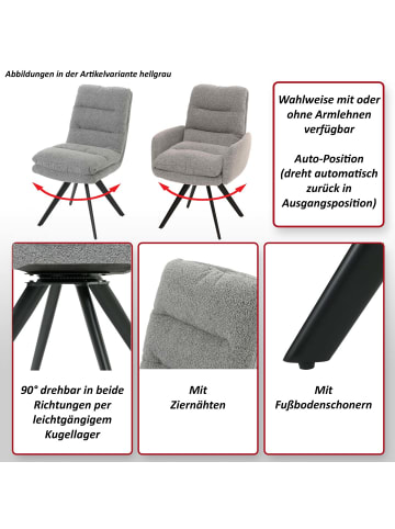 MCW 6er-Set Esszimmerstuhl G66, Hellgrau
