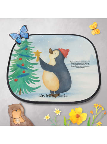 Mr. & Mrs. Panda Auto Sonnenschutz Pinguin Weihnachtsbaum Design... in Weiß