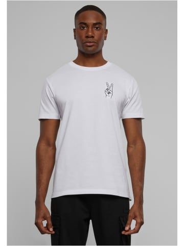 Mister Tee T-Shirt "Peace Sign Tee EMB" in Weiß