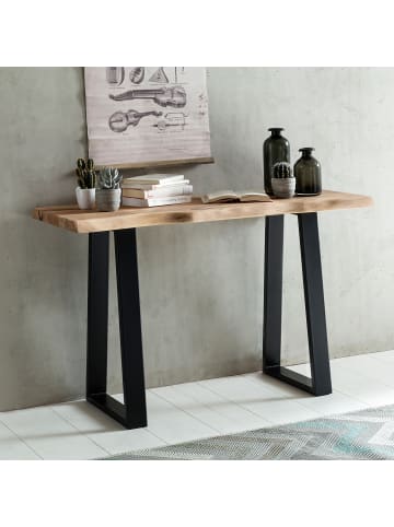 FineBuy Konsolentisch in Braun / Akazie / 45x120x75
