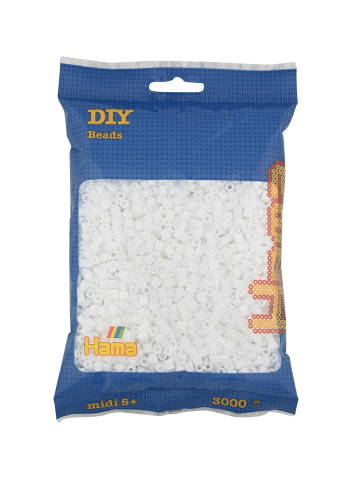 Hama Beutel mit 3000 Midi-Bügelperlen weiß - ab 5 Jahren