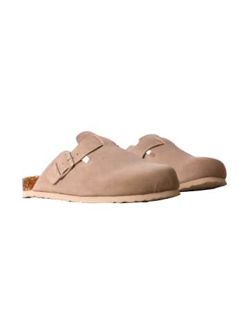 Xti Leder-Pantoletten Beige