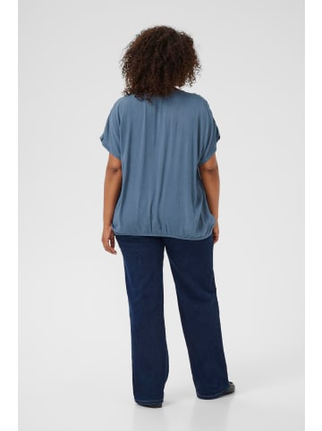 KAFFE curve Kurzarm-Bluse KCami Loose fit in Bering Sea