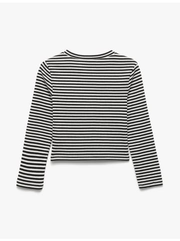 KOTON TSHIRT LS in Schwarz Gestreift