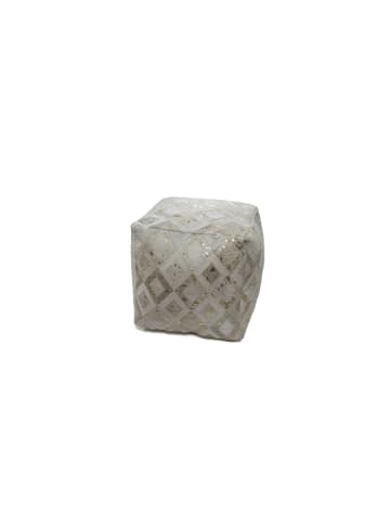 Kayoom Sitzkissen Spark Pouf 45cm x 45cm in elfenbein - gold
