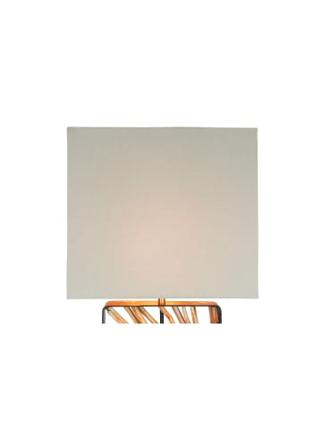 SalesFever Stehleuchte 165 cm handgefertigt mit Naturholzgestell und Lampenschirm in Beige