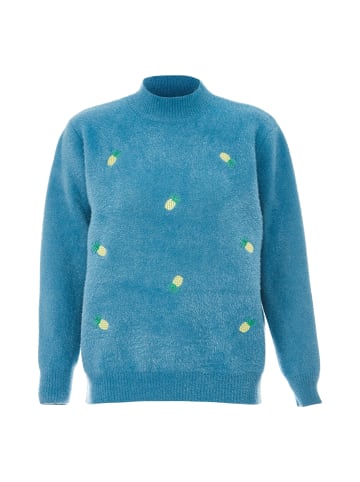 Poomi Damen Strickpullover in Hellblau