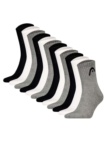 HEAD Socken 12er Pack in Grau/Weiß/Schwarz