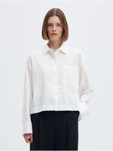SELECTED FEMME LS Cropped Boxy Shirt in Bright White