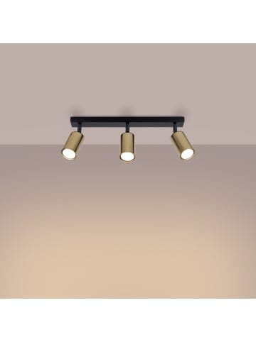 Nice Lamps Plafond SOLARA 3 schwarz/gold H 15