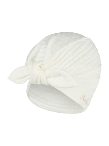 Sterntaler Knotenmütze Struktur in weiß
