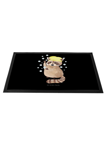 Mr. & Mrs. Panda Schmutzmatte Waschbär ohne Spruch in Schwarz