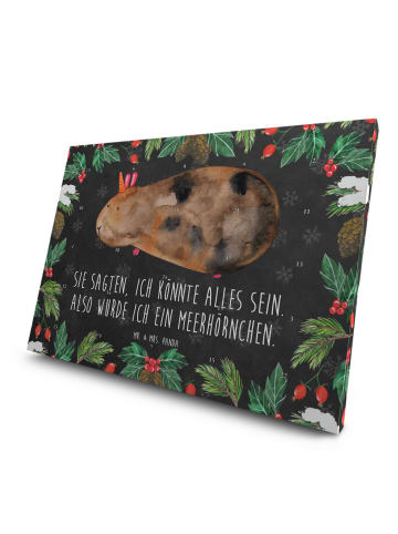 Mr. & Mrs. Panda Adventskalender Einhorn Meerschweinchen mit Spruch in Kreidetafel