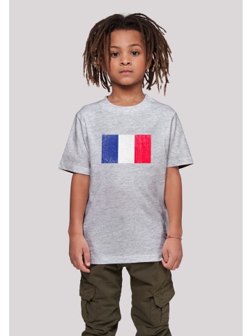 F4NT4STIC T-Shirt France Frankreich Flagge distressed in grau meliert