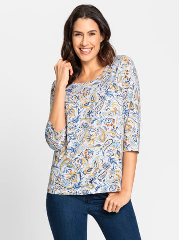 WITT WEIDEN Print-Shirt in ocker-jeansblau-bedruckt