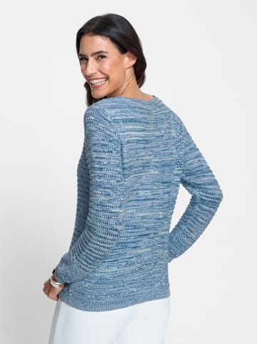 WITT WEIDEN Pullover in ecru-aqua-meliert