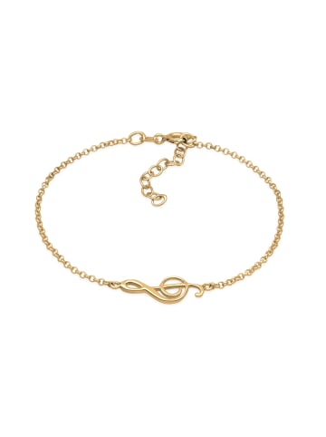 Elli Armband 925 Sterling Silber Notenschlüssel in Gold