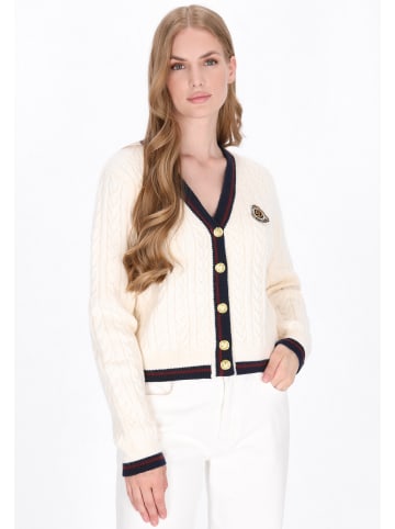 DreiMaster Women Cardigan in offwhite navy wine red