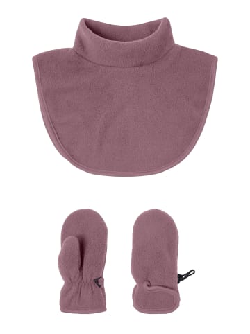 name it Rollkrageneinsatz und Fausthandschuhe im Set in wistful mauve