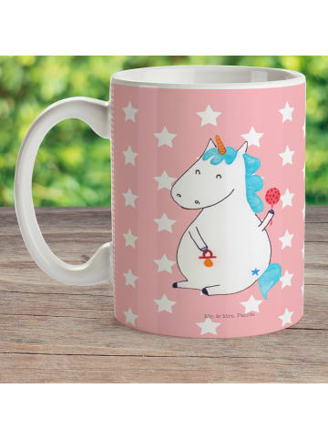 Mr. & Mrs. Panda Kindertasse Einhorn Baby ohne Spruch in Rot Pastell