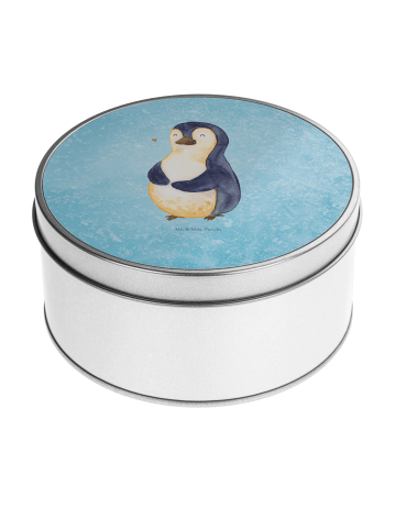 Mr. & Mrs. Panda Blechdose Pinguin Diät ohne Spruch in Eisblau