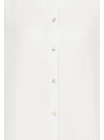 Eight2Nine Einfarbige Langarmbluse Kentkragen Stilvoll in Weiß-3