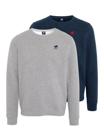 Polo Sylt Sweatshirt Basic in Grau / blau