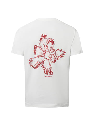 Marc O'Polo T-Shirt in weiß bordeaux - 0001