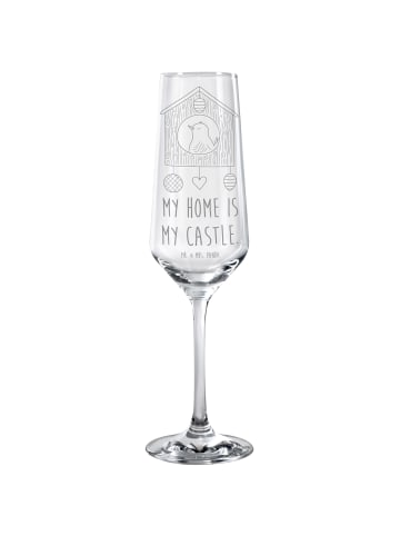 Mr. & Mrs. Panda Geschenkglas Vogel Haus mit Spruch in Transparent