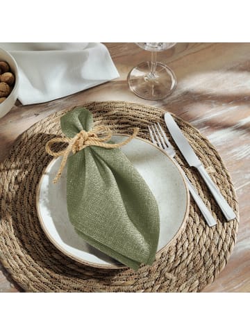 Erwin Müller Serviette 2er-Pack Krefeld in oliv