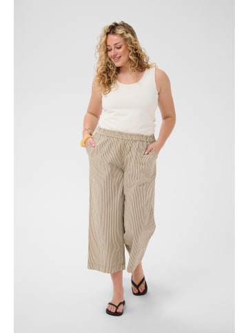 KAFFE curve Casual Hose KCnana Loose fit in Brindle / Turtledove Stripe