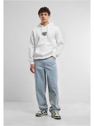 Mister Tee Hoodie "NYC Old English Wording Patch Hoody" in Weiß