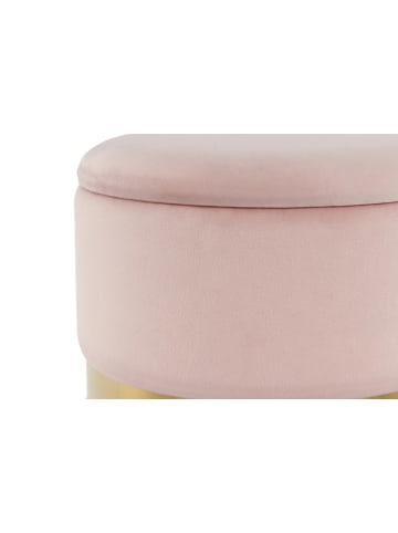 Kayoom 2tlg. Set Hocker Rozelle in Rosa / Gold / Altrosa