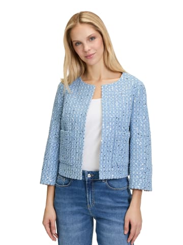 CARTOON Blazer-Jacke mit Pailletten in Light Blue/Grey