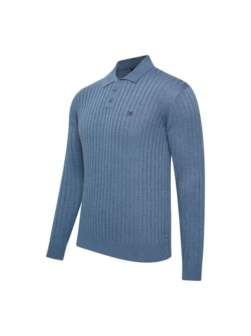 Cappuccino Italia Pullover Massa Knit Polo in Blau