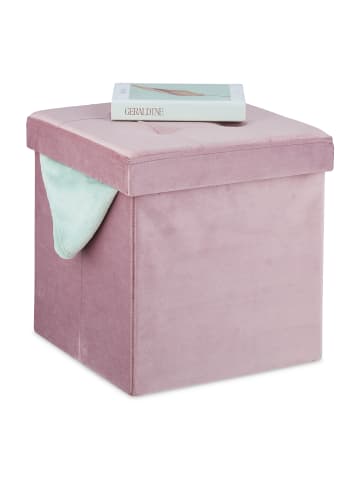 relaxdays Hocker in Rosa - (B)38 x (H)38 x (T)38 cm