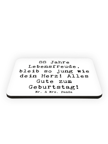 Mr. & Mrs. Panda Magnet Spruch 88. Geburtstag Jubel mit Spruch in Weiß