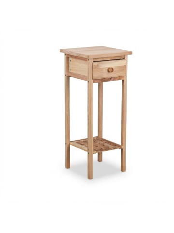relaxdays 2 x Telefontisch in Natur - (B)25 x (H)60 x (T)25 cm