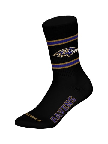 NFL Freizeitsocken Baltimore Ravens Crew in PUR/WHT/BLK
