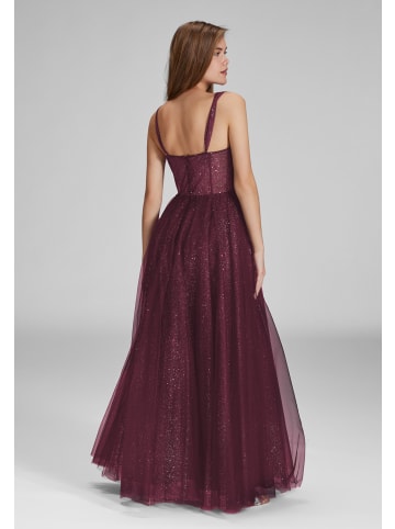 HEY KYLA Abendkleid in aubergine silber - 0003