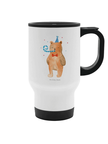 Mr. & Mrs. Panda Mehrwegbecher Bär Geburtstag ohne Spruch in Weiß