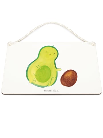 Mr. & Mrs. Panda Schild Avocado Kern rollt ohne Spruch in Transparent