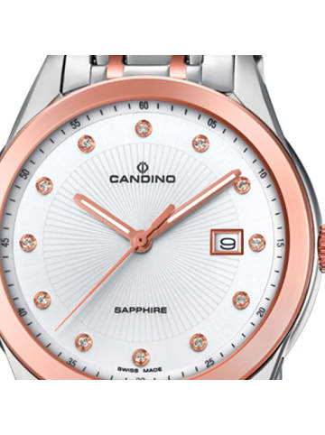 Candino Analog-Armbanduhr Candino Classic roségold, silber mittel (ca. 33mm)