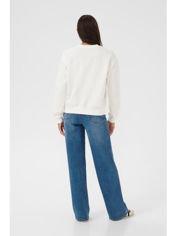 Kaffe Sweatshirt KAelenora Loose fit in Chalk / Feather Gray Bow