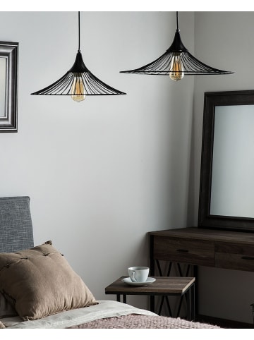 Beliani Pendelleuchten MAZARO in Schwarz - (W) 50 x (H) 125 x (L) 50 cm