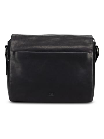 Jost Glasgow Aktentasche RFID Schutz Leder 34 cm Laptopfach in black