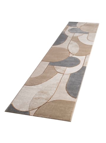 KADIMA DESIGN Teppich Kurzflor Abstrakt Wohnzimmer in Grau